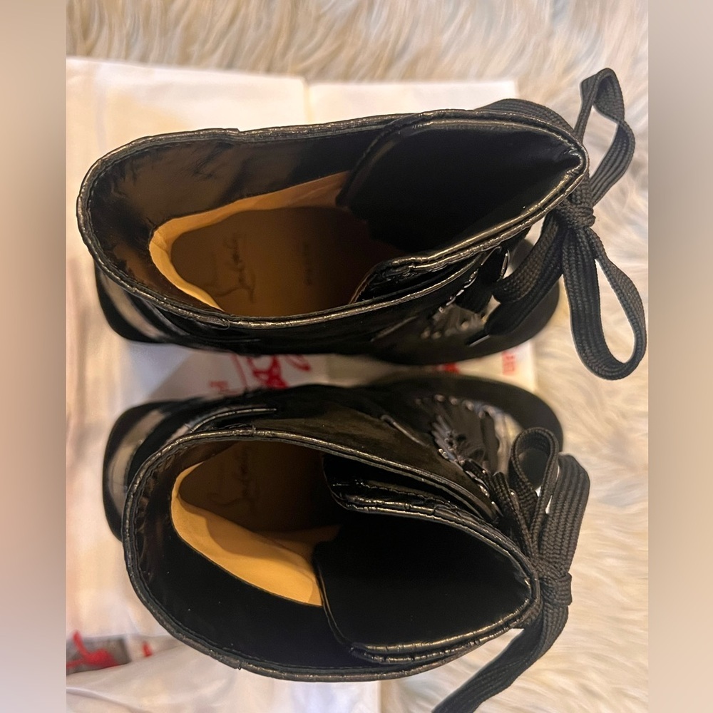 Worn once Christian Louboutin macadamia Velours boot - Picture 10 of 13